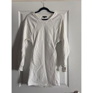 JLUXLABEL White Cut Out Sweatshirt Mini Dress Medium